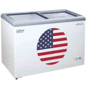 celfrost flat glass chest freezer