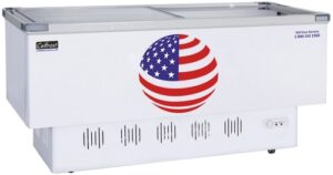flat-glass-top-island-freezer unifrost commercial kitchen equipment Island Chest Freezer/Showcase 