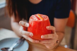 Juice from Counter top display freezer