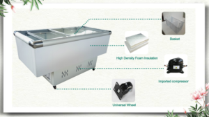 unifrost sliding flat glass top freezer chiller celfrost1 Island Chest Freezer/Showcase 