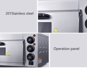 mini pizza oven stainless steel insulated chamber